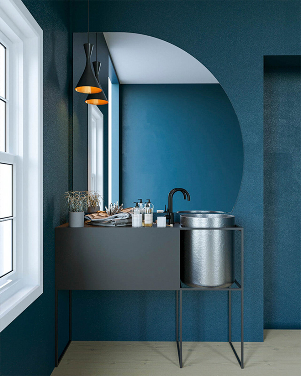 Halbrunder Spiegel nach Mass