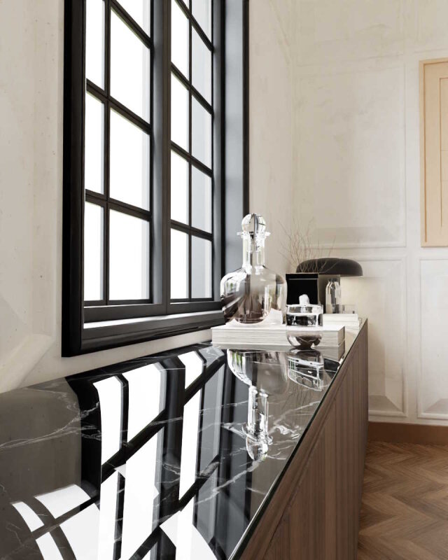 Dekorglasplatte f&uuml;r Kommode und Sideboard - D1