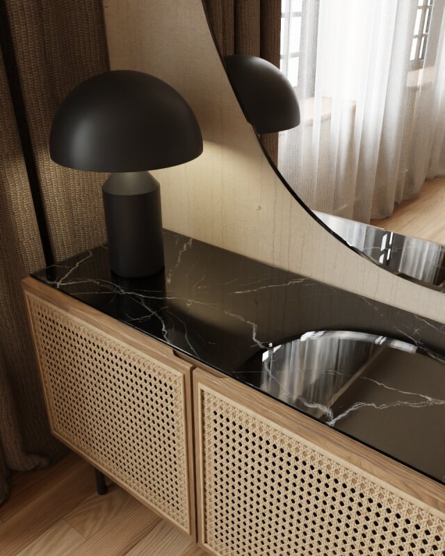 Dekorglasplatte f&uuml;r Kommode und Sideboard - D1