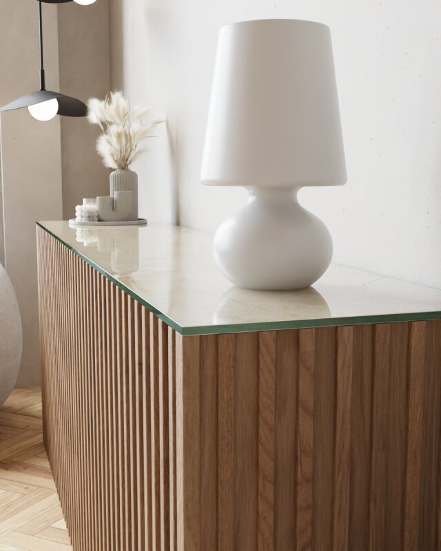 Dekorglasplatte f&uuml;r Kommode und Sideboard - D2