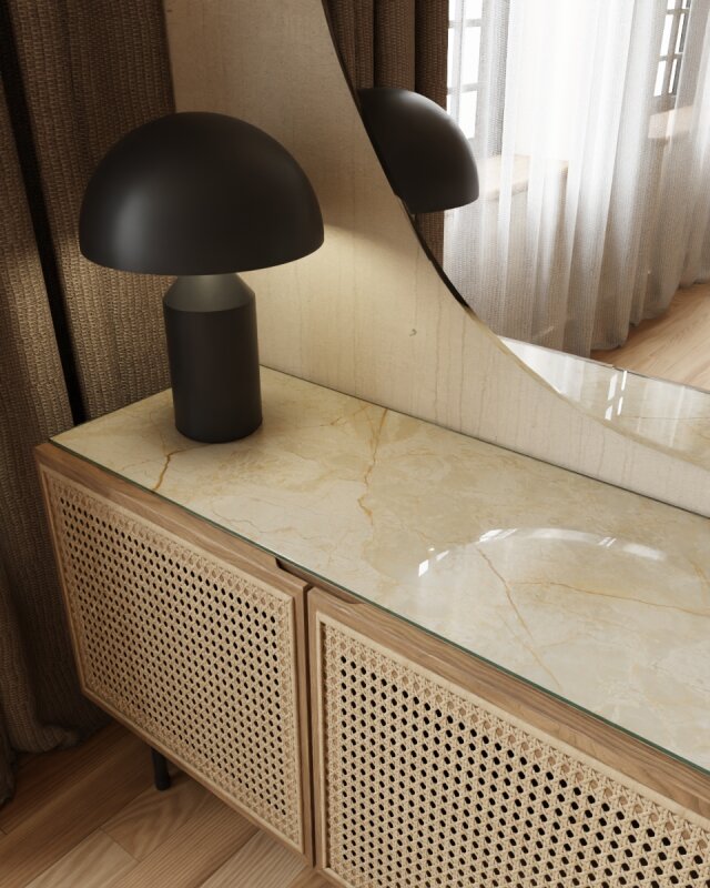 Dekorglasplatte f&uuml;r Kommode und Sideboard - D2