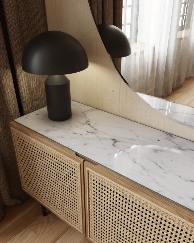 Dekorglasplatte f&uuml;r Kommode und Sideboard - D3
