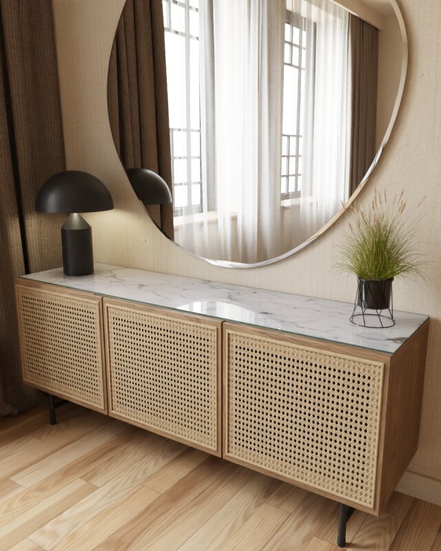 Dekorglasplatte f&uuml;r Kommode und Sideboard - D3