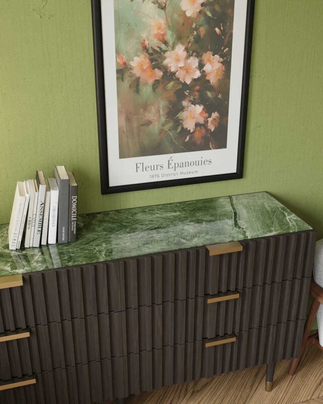 Dekorglasplatte f&uuml;r Kommode und Sideboard - D4
