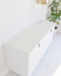 Glasplatte f&uuml;r Kommode und Sideboard - Farbe Weiss