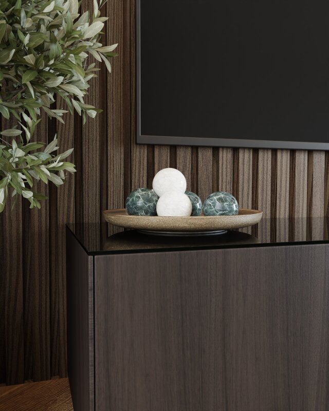 Glasplatte f&uuml;r Kommode und Sideboard - Farbe Schwarz