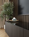 Glasplatte f&uuml;r Kommode und Sideboard - Farbe Schwarz