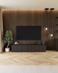 Glasplatte f&uuml;r Kommode und Sideboard - Farbe Schwarz