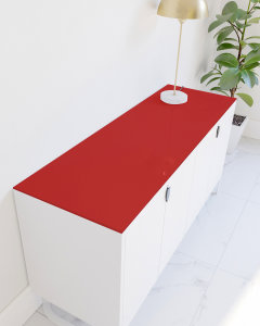 Glasplatte f&uuml;r Kommode und Sideboard - Farbe Rot