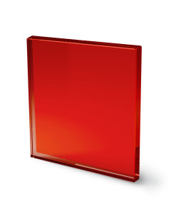 Glasplatte f&uuml;r Kommode und Sideboard - Farbe Rot