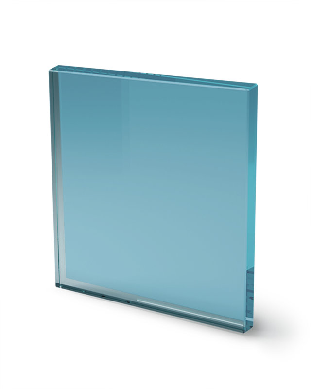 Glas Tischplatte nach Mass - Farbe Pastellblau