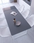 Glas Tischplatte nach Mass - Farbe Schiefergrau