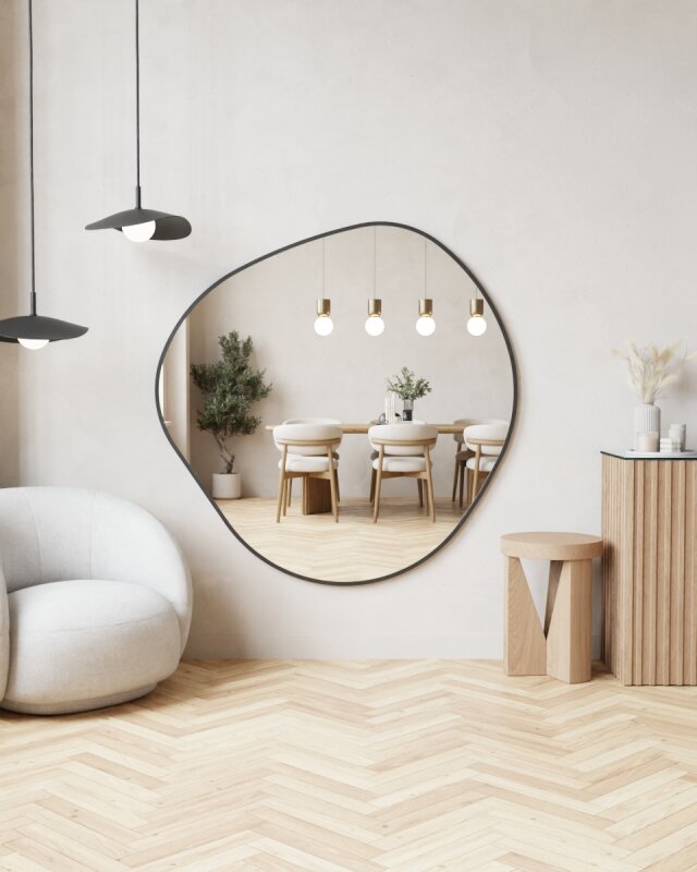 Spiegel Toulon mit schwarzem Metallrahmen