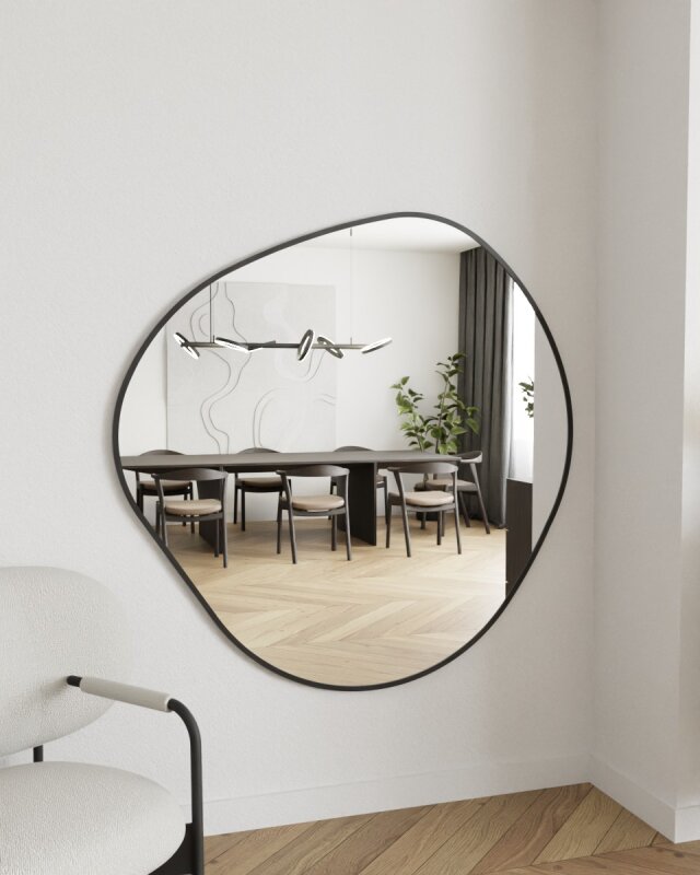 Spiegel Toulon mit schwarzem Metallrahmen