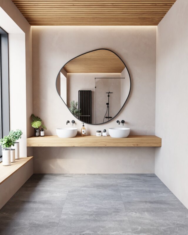 Spiegel Toulon mit schwarzem Metallrahmen