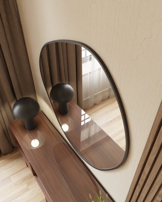 Spiegel Toulon mit schwarzem Metallrahmen