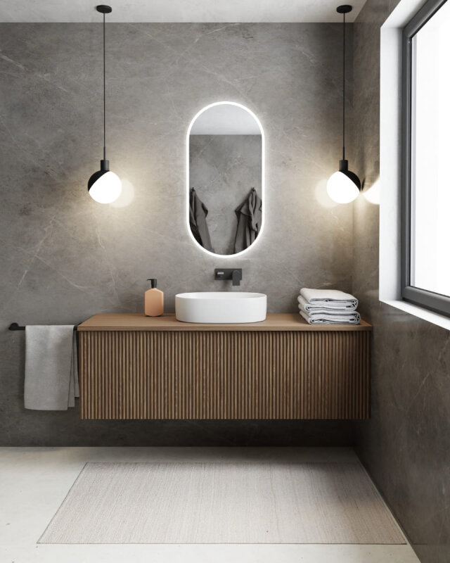 Arven - ovaler LED Badspiegel