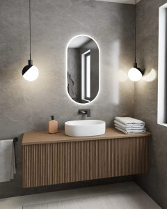 Arven - ovaler LED Badspiegel